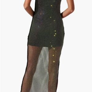 ASTR the label Embellished Sheer Mesh Maxi Dress : Size Small